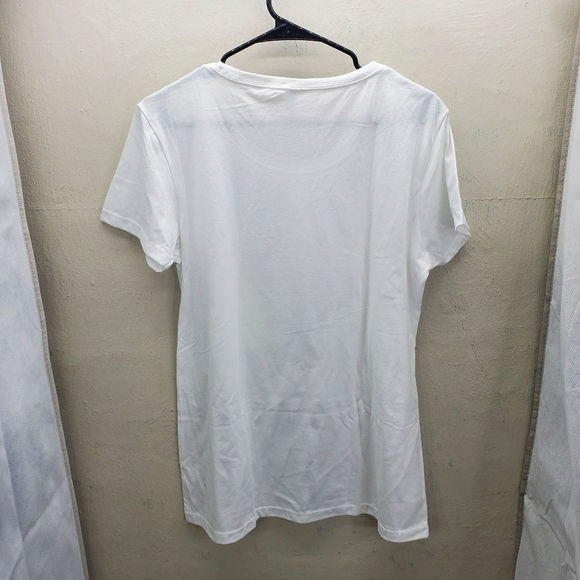 Christmas Time Is Better Than Wine Shirt Women XXL White Gold NEW - Picture 4 of 4